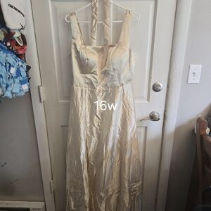 Elegant Cream Evening Gown